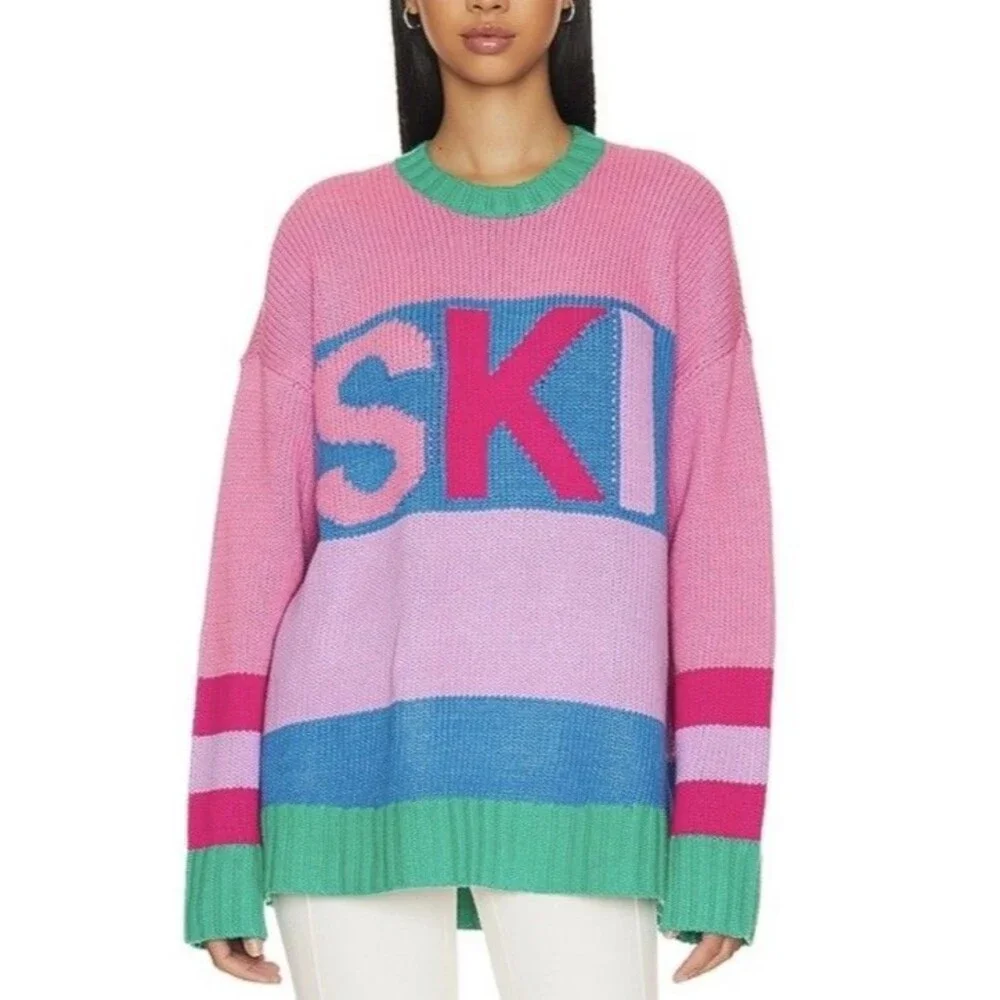 Show Me Your Mumu Pink Ski In Oversized Sweater Size L/XL